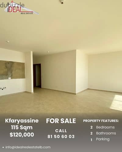 115 SQM apartment for sale in Kfaryassine REF#CE22033