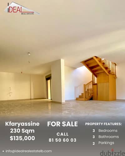 230 SQM Duplex for sale in Kfaryassine REF#CE22045