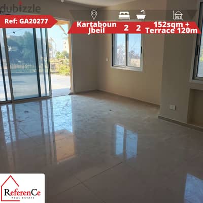 Apartment with terrace in Jbeil Kartaboun شقة للبيع في قرطبون جبيل