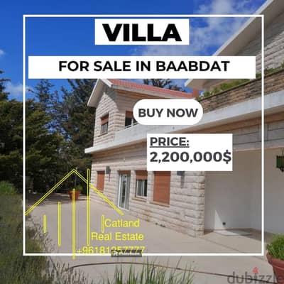 Villa For sale in Baabdat $2M فيلا للبيع فب بعبدات