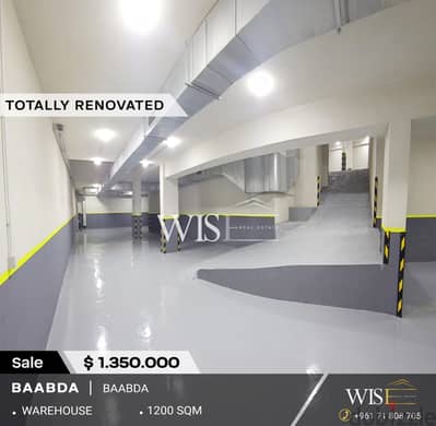 1,200 SQM warehouse for SALE in Baabda-main road !