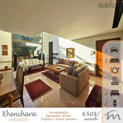 Khenchara | Ultra Modern Status | Furnished 150m² Duplex + 40m² Garden