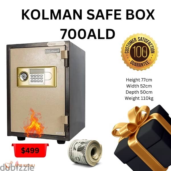 Kolman Safe Box all Sizes New خزنة حديد جميع القياسات 12