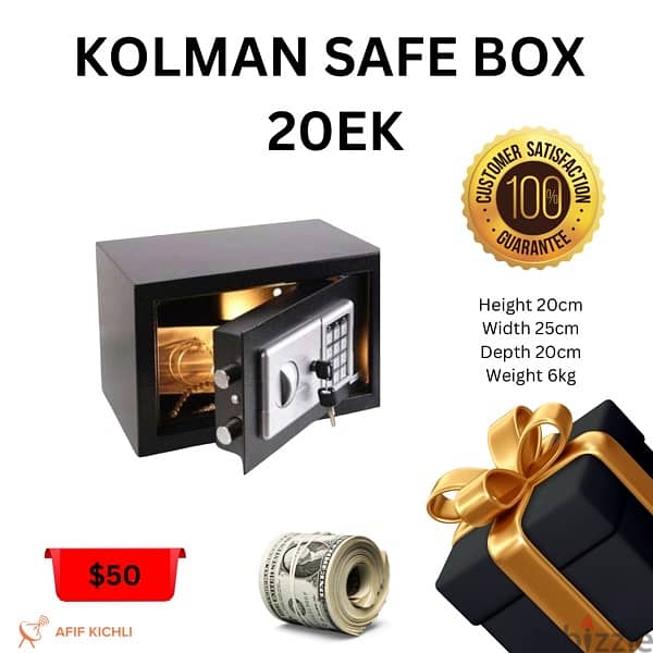 Kolman Safe Box all Sizes New خزنة حديد جميع القياسات 14