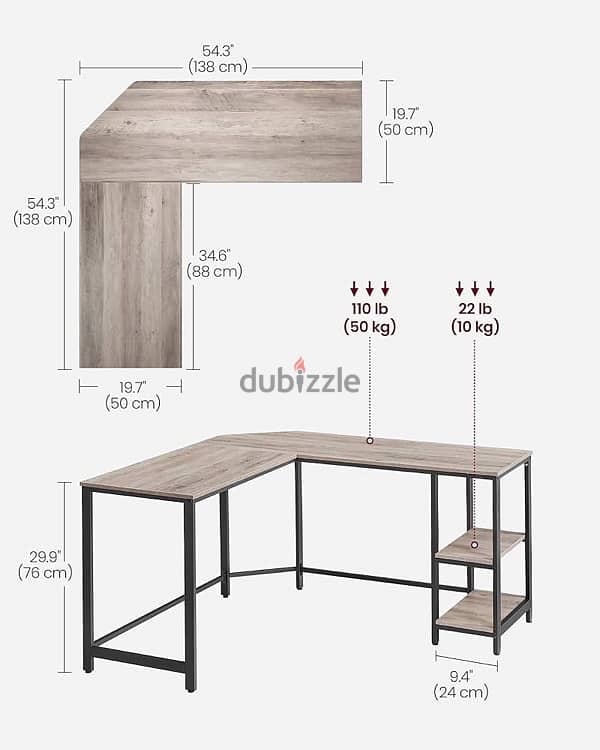 Desk L-shaped 3