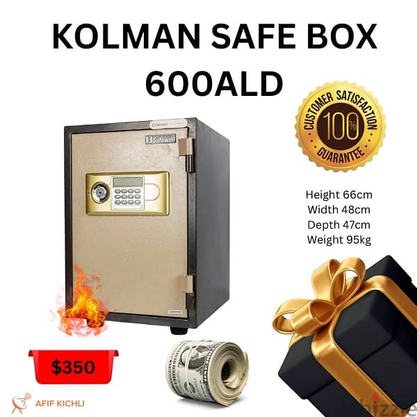 Kolman Safe Box all Sizes New 10