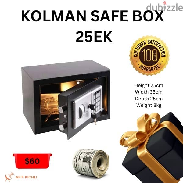 Kolman Safe Box all Sizes New 12