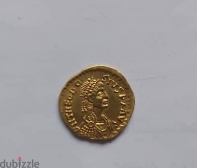 Roman Gold coin Tremissis for Emperor Theodosius II year 416 AD