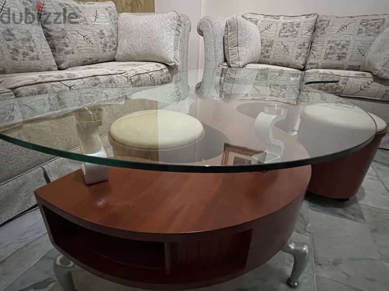 Living room with big table صالون كامل مع طاولة 6