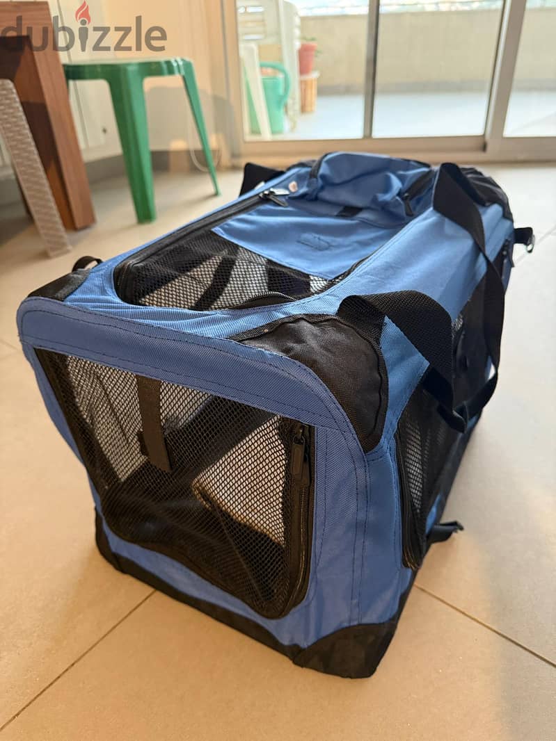 Pet Carrier Bag/ Soft Crate - حقيبة نقل الحيوانات الأليفة 0