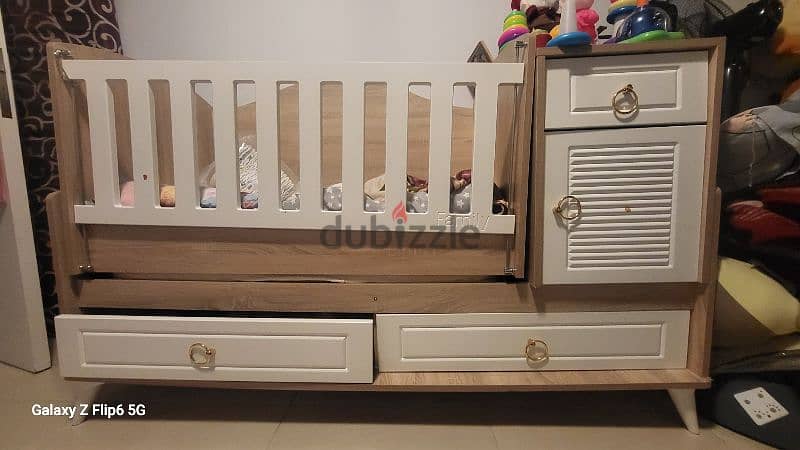 baby toddler wooden bedwith storage 0