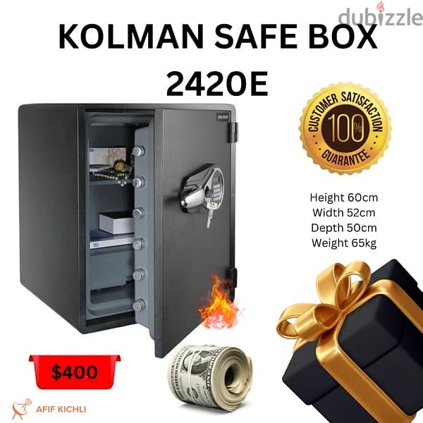 Kolman Safe Box all Sizes New 6