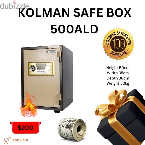 Kolman Safe Box all Sizes New 10