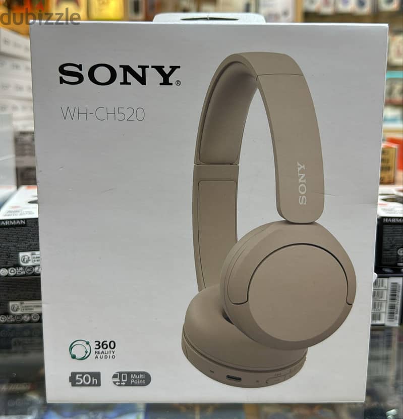 Sony WH-CH520 headphone beige exclusive & best price 0