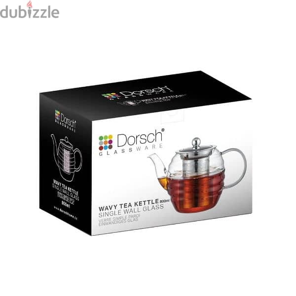 Dorsch Wavy Glass Tea Kettle 800 ml 1