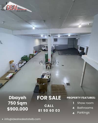 750 sqm Warehouse for Sale in Dbayeh REF#Bdc5001