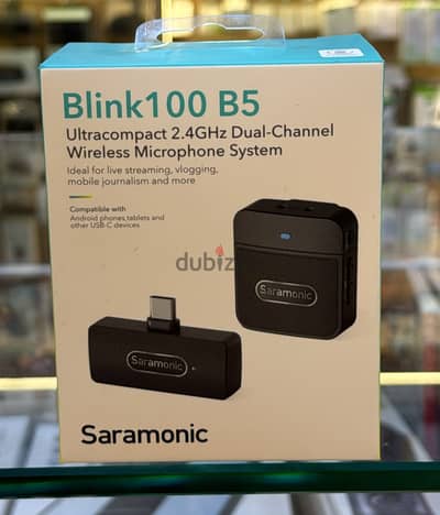 Saramonic Blink 100 B5 Ultra compact 2.4ghz Dual-channel wireless micr