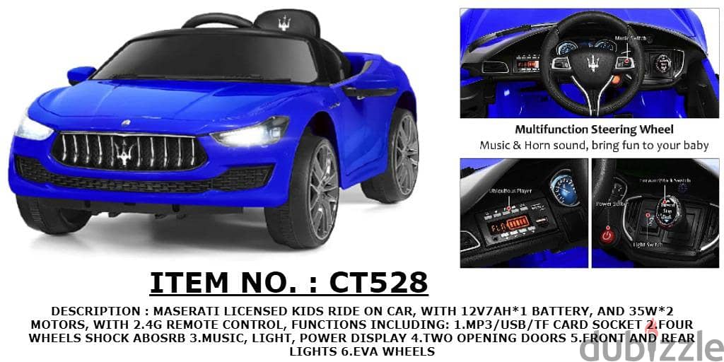 Car Kids Maserati CT-528 Blue great and new price 0