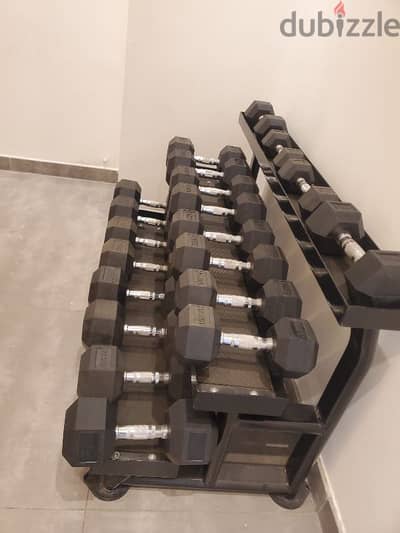 Hex dumbbells set 5 kg to 30 kg