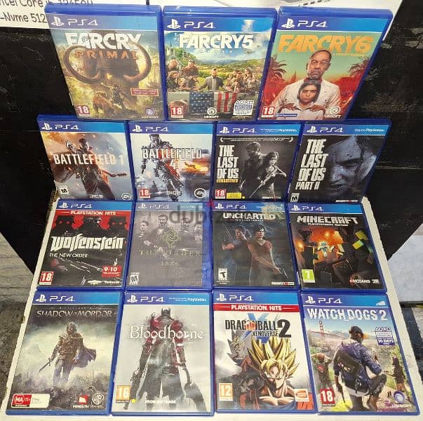 New sealed and used PS4 games. 9