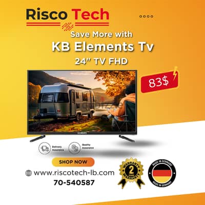 German KB Elements 24″ Inch Led Tv FHD | ELT24DE910B - تلفزيون 24 إنش