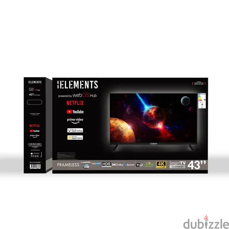 KB Elements 43″ Led Tv UHD 4K Smart Frameless – webOS | تلفزيون 43 إنش 10