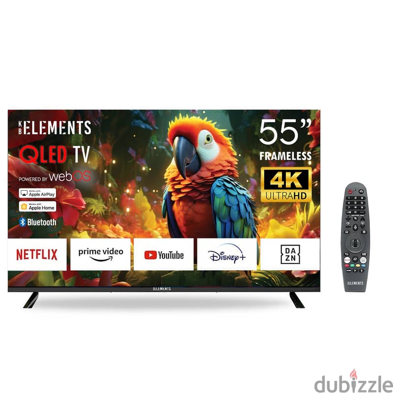 German KB Elements 55″ Inch QLED Led Tv UHD 4K Smart Frameless – webOS 1