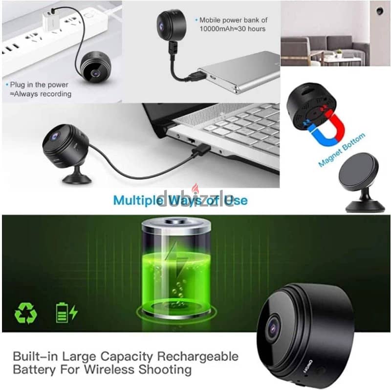 Spy Mini Camera WiFi 1080P HD IP Camera - كاميرا مخفية صوت وصورة 6