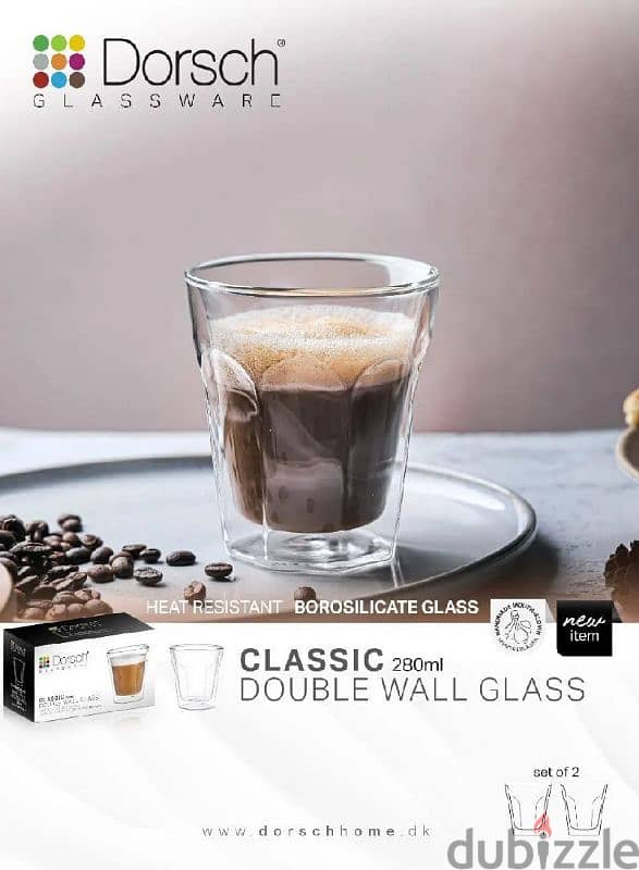 Dorsch Classic Glass Cup 280 ml – Set of 2 2