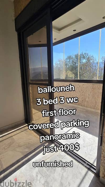 hot deal ballouneh 3 bed 3 wc for only 400$