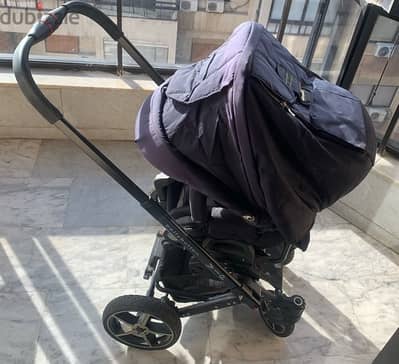 Baby and stroller