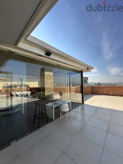 Furnished Rooftop with Terrace for Rent in Hazmieh