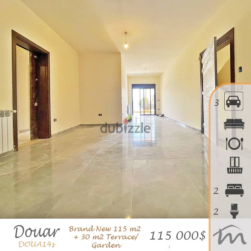 Douar | Brand New 115m² + Terrace | Balcony | Open View | 3 Parking 0