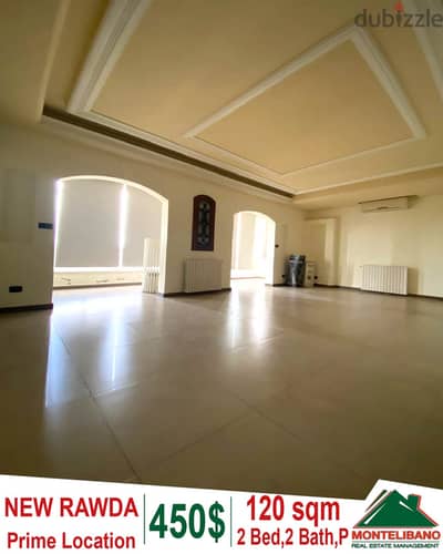 Prime Location 120 sqm apartment for rent in New Rawda !!!