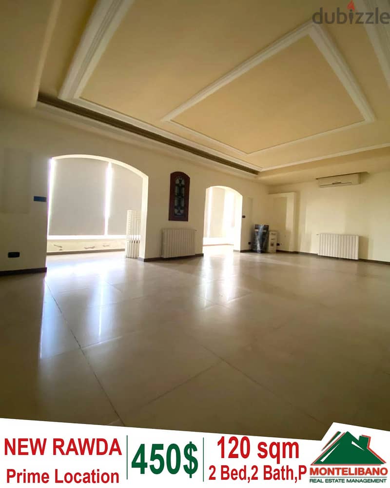 Prime Location 120 sqm apartment for rent in New Rawda !!! 0