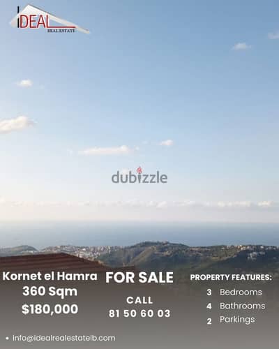 360 sqm duplex apartment for sale in kornet EL Hamra REF#JH17399