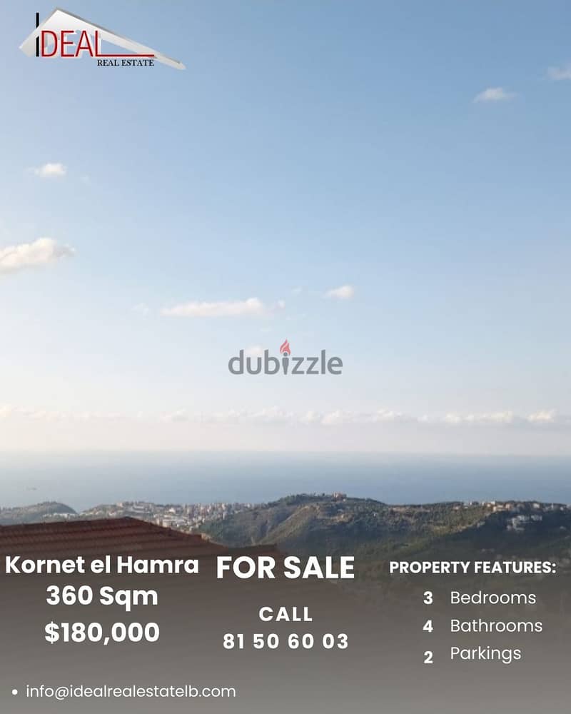 360 sqm duplex apartment for sale in kornet EL Hamra REF#JH17399 0