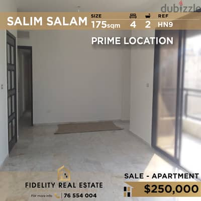 Apartment for sale in Salim Salam HN9 شقة  للبيع في سليم سلام