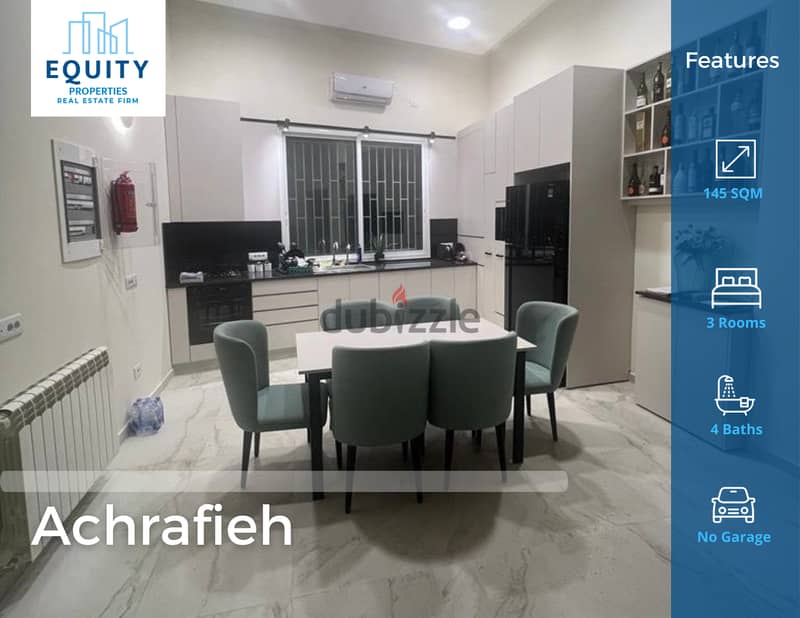 Furnsiehd 145 SQM Apartment For Rent In Achrafieh شقة للإيجار#JZ142424 0