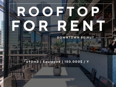 JH25-3897 Rooftop 700m2 for rent in Downtown Beirut, $ 12,500 cash