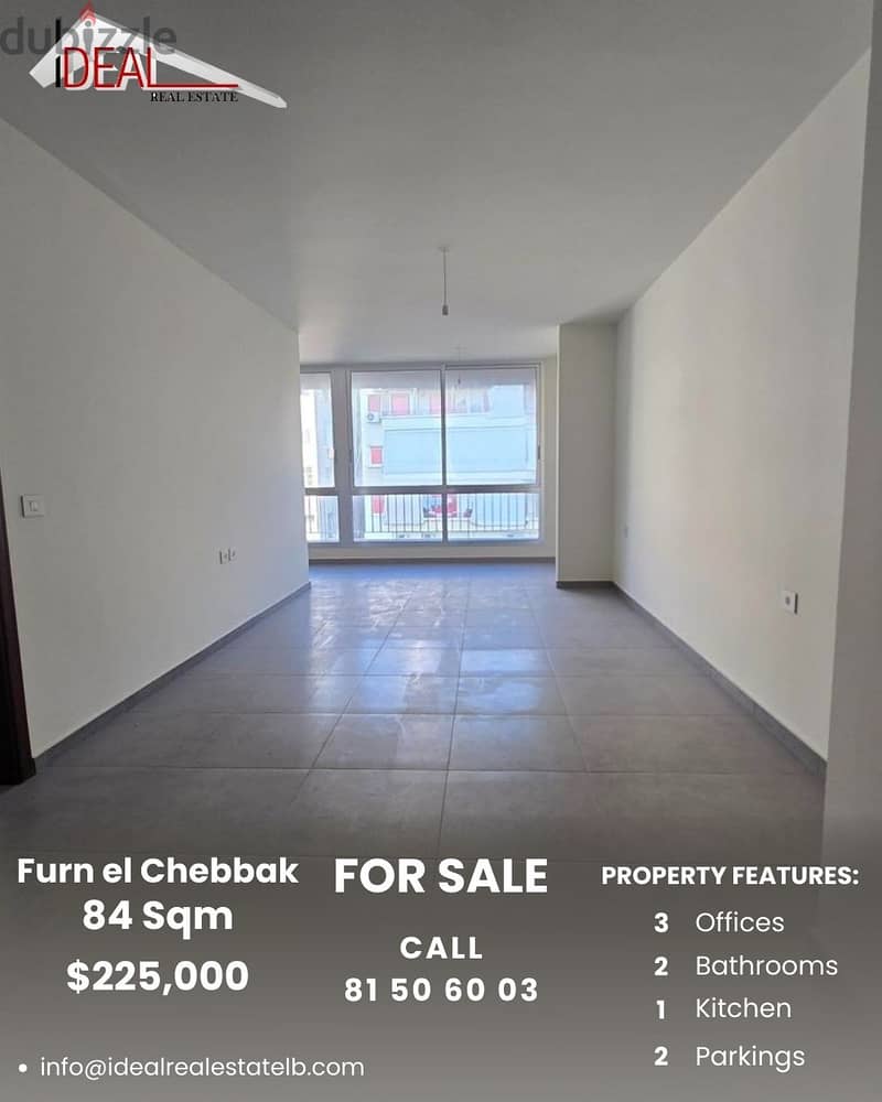 84 sqm office for sale in Furn el Chebbak , Baabda REF#JPT22170 0