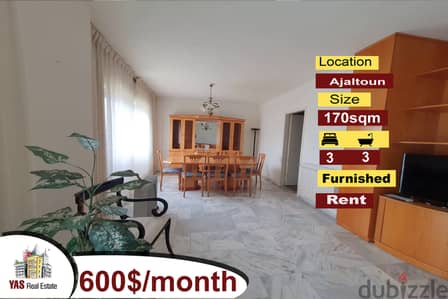 Ajaltoun 170m2 | Rent | Furnished | Calm Area | Dead End Street | KH