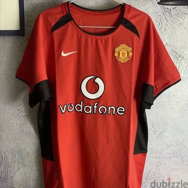 Manchester United 2002 Home vodafone nike jersey 1