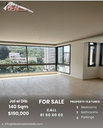 140 sqm Apartment for sale in Jal El Dib, Metn  REF#TF910