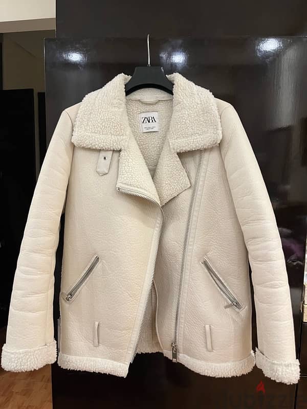 zara cream beige jacket 0