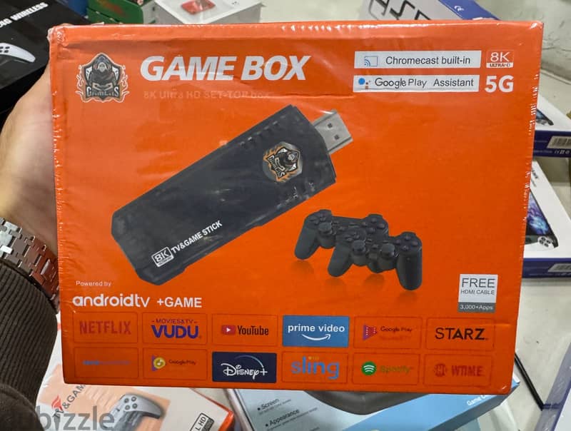 Game box  8k ultra hd Tv & gamestick amazing & great price 0