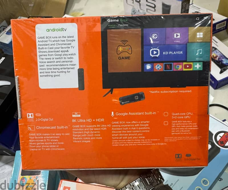 Game box  8k ultra hd Tv & gamestick 1