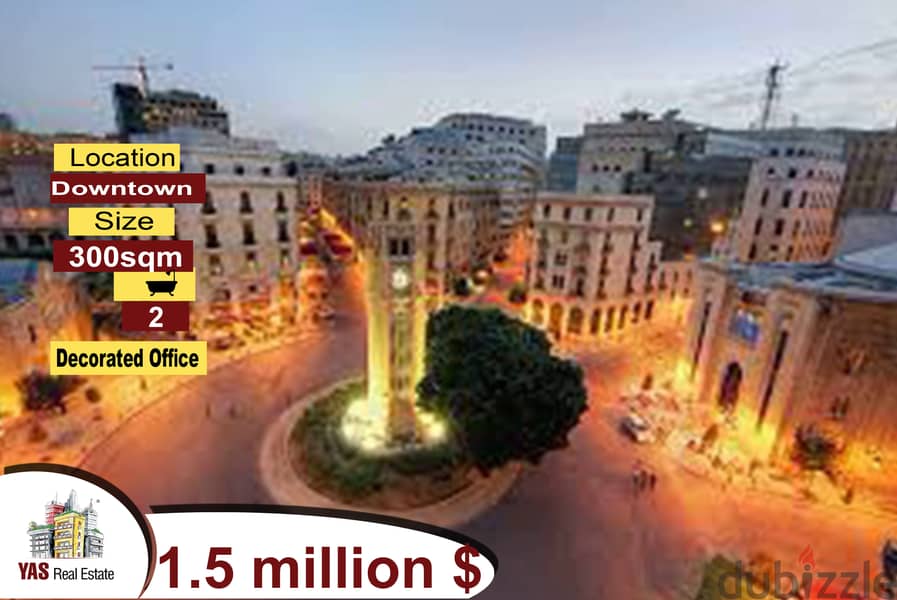 Downtown 300m2 | Decorated Office | Ultra Prime Location | PA 0