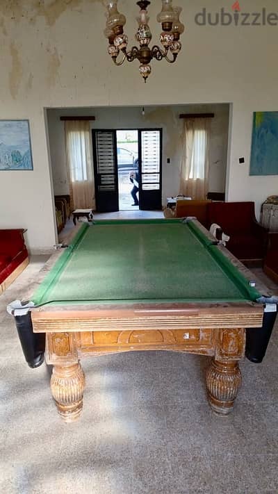 OLD ANTIQUE HEAVY RARE  billiard english pool table