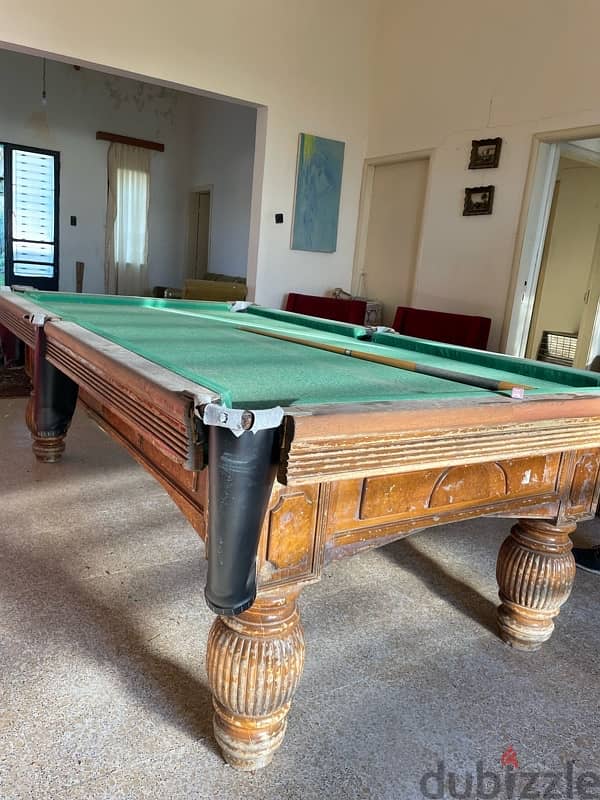 OLD ANTIQUE HEAVY RARE  billiard english pool table 3